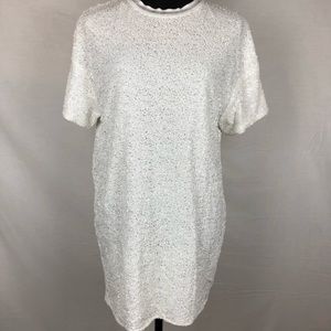 Zara white sequin dress